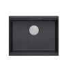 Quadron LOGAN 100 GraniteQ zlewozmywak black diamond 56x45x21,5 cm 1-komorowy podwieszany z syfonem manualnym stal szlachetna HQJ6045U8BSU